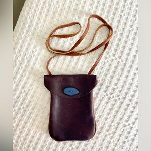 Ted Gilmer Empire, MI Dark Brown Leather Crossbody Bag